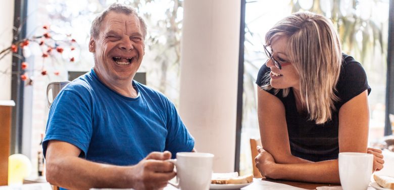 NDIS support worker and participant